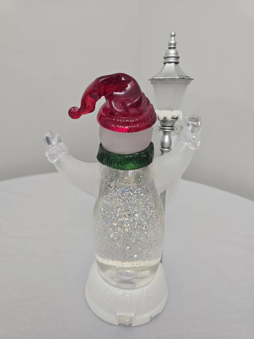 Lighted Color Changing Snowman Snow Globe Swirling Glitter Winter Christmas 12”